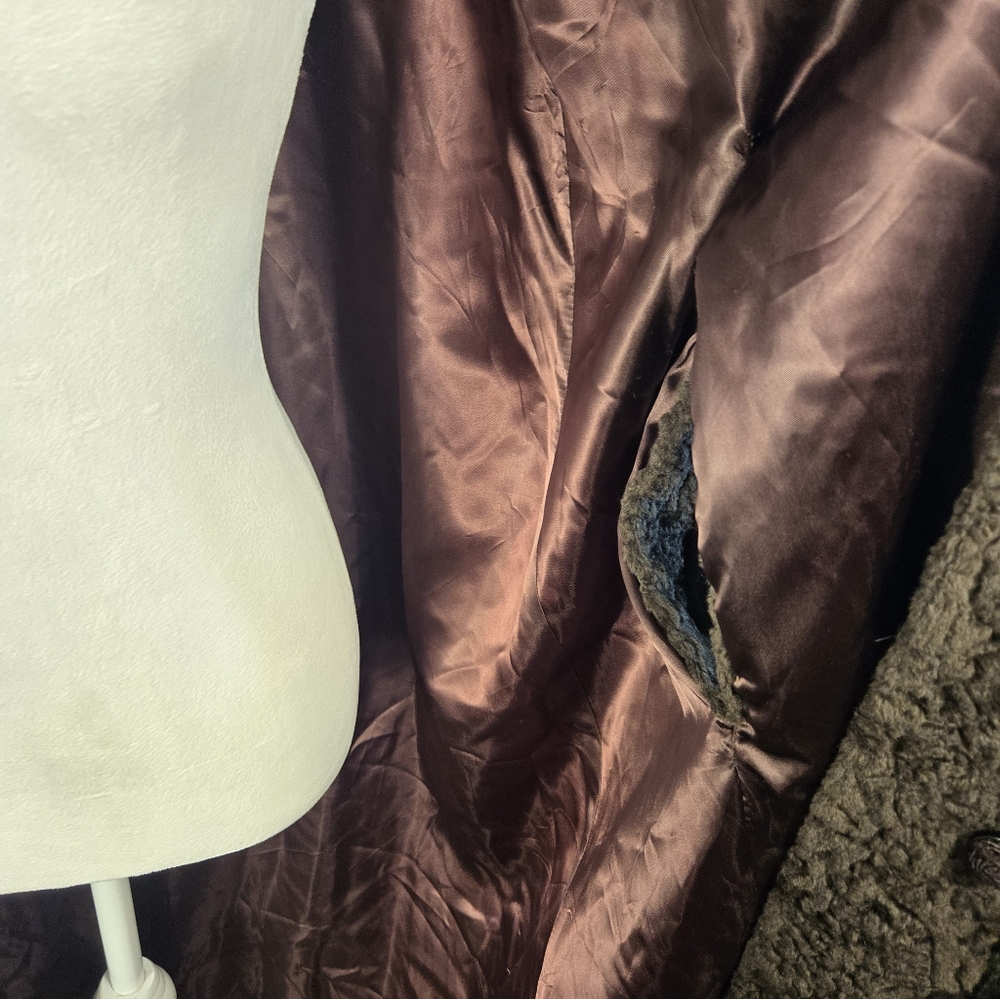 Faux Fur Hooded Cape Borgazia Sportowne Velvet Union Made - Picture 14 of 14